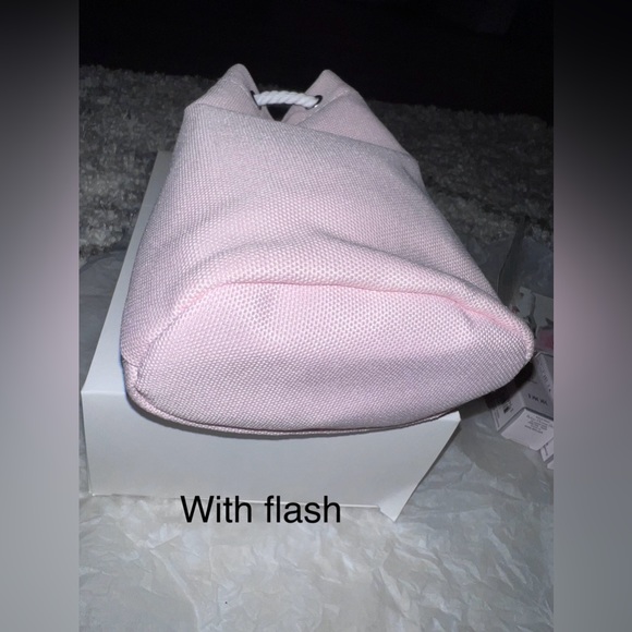 NIB Dior Makeup Pouch Pink Canvas Drawstring bag 17×11×6cm w/freebies - Picture 7 of 16